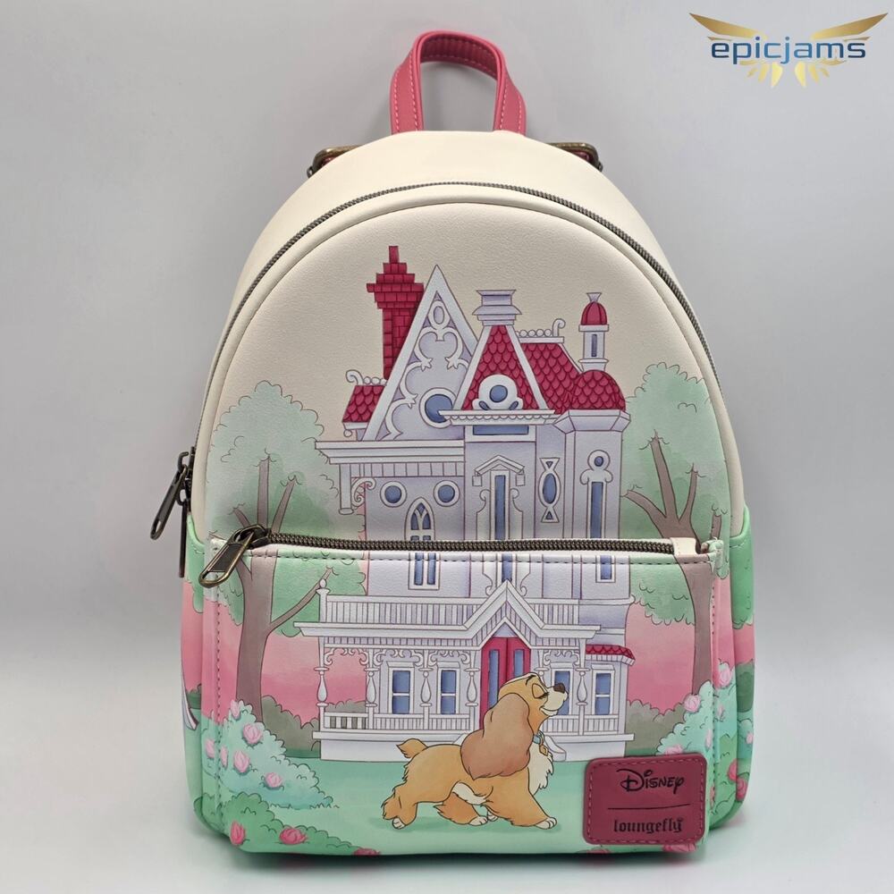 Loungefly Disney Lady And The Tramp House Mini Backpack New